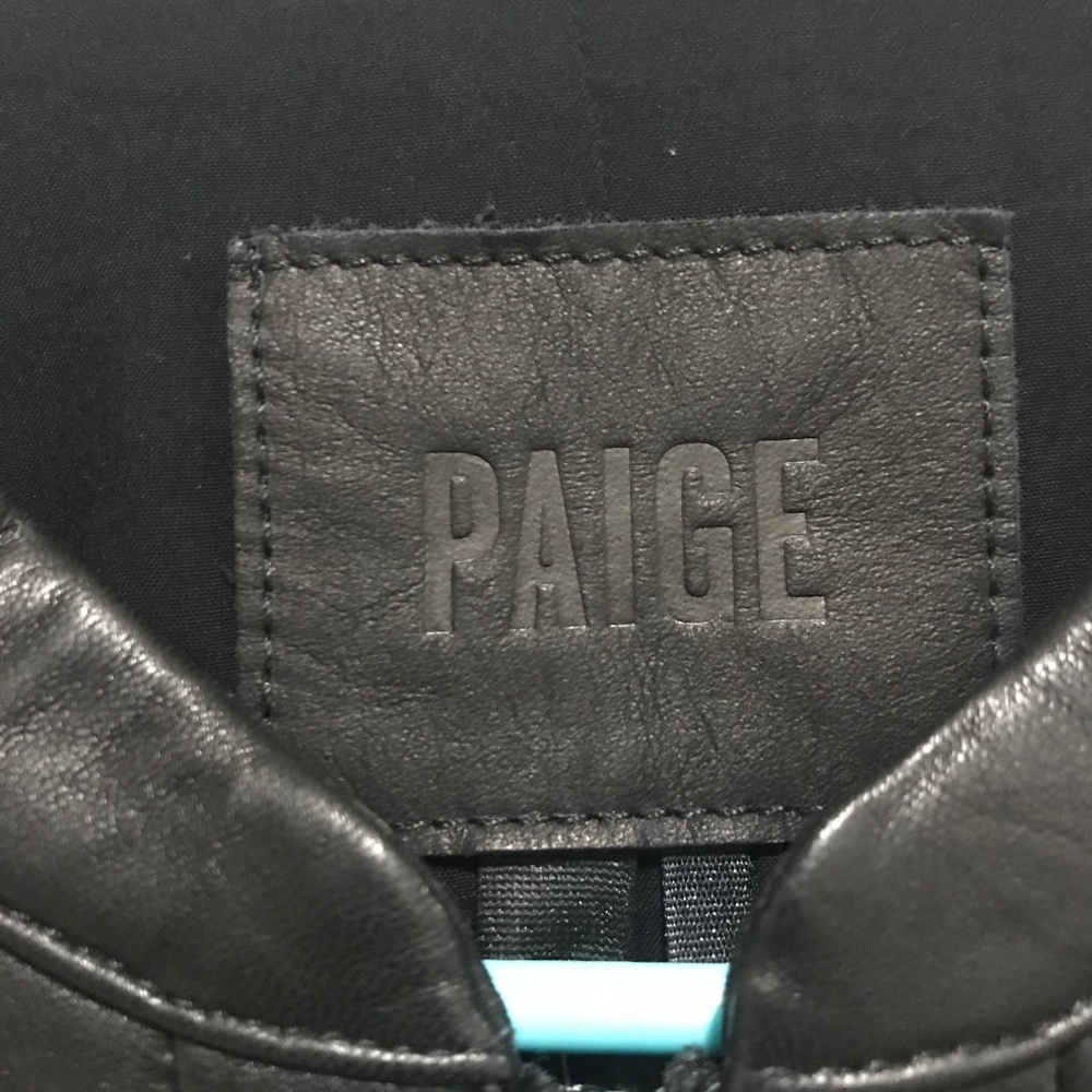 NWT PAIGE Gianna Black Leather Jacket sz S - Picture 8 of 8
